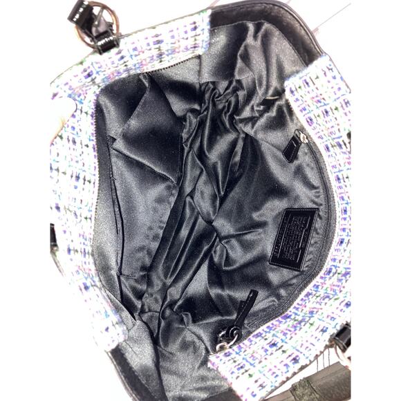 COACH F17699 MULTI COLOR TWEED, PATTON LEATHER SHOULDER BAG - Picture 13 of 16